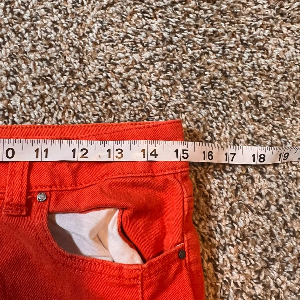 DKNY Jeans Soho Skinny Orange Denim Pants Size 04 Women's — 第 4/4 张图片