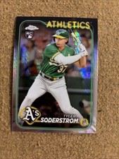2024 Topps Chrome - Tyler Soderstrom #298 Prism Refractor (RC) Oakland A’s