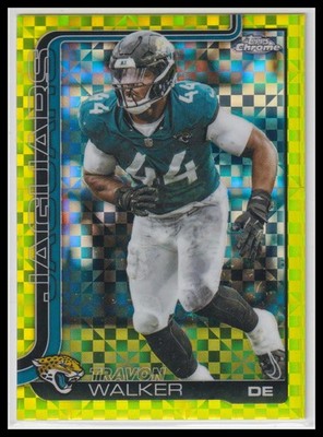 2025 Topps Chrome #141 Travon Walker Lime Green X-Fractor