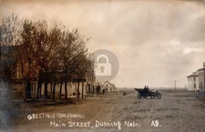 Dunning NE Nebraska Main Street View Blaine Co RPPC Photo Postcard COPY