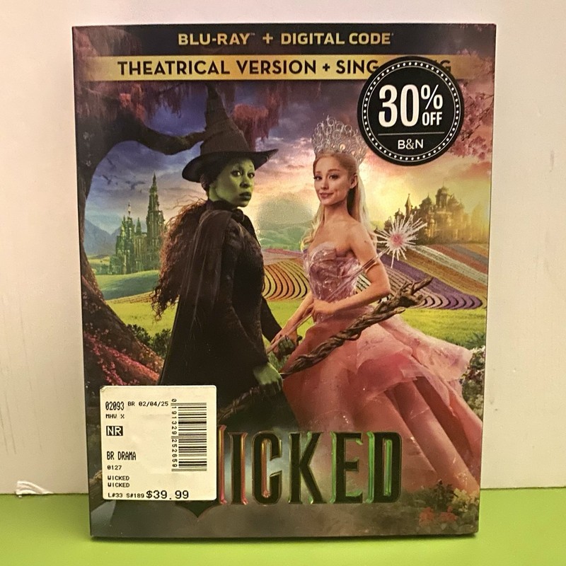 WICKED BLU-RAY DIGITAL CODE 2024 CYNTHIA ERIVO ARIANA GRANDE WIZARD OZ MUSICAL