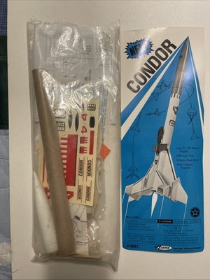 Estes Flying Rocket #0807 Condor Rare Vintage Model Rocket Kit Bag Opened