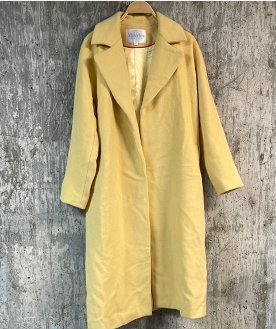 Max Mara Women’s Open Front Long Coat - Vibrant Yellow