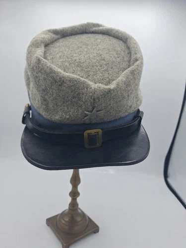 Union Civil War Kepi Reproduction Cap. Size 22/23IN. Made In USA 100% Wool