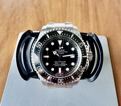 Rolex Sea-Dweller Deepsea 116660 Steel 44mm Watch 12800ft Black Ceramic Bezel
