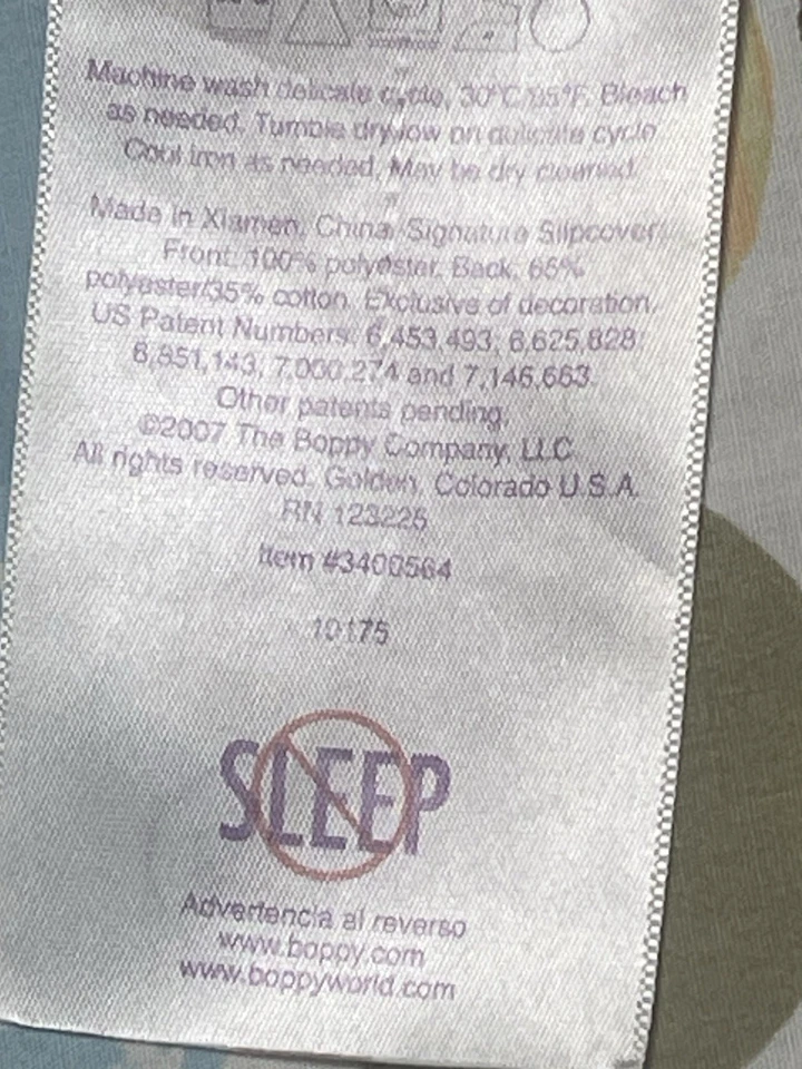 Boppy Nursing Pillow Cover Polka Dot Brown Plush Reversible Green Blue Orange - Image 4 of 4