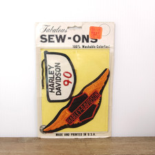 Set 2 emblema toppe Harley Davidson vintage cucite made in USA 90°