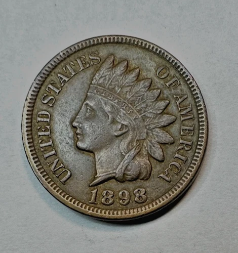 1898 Indian Head Cent AU 901