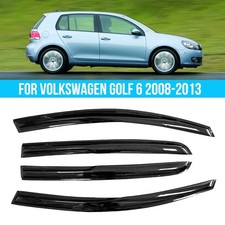 Blende für VW Golf MK 6 VI 08-13 Regenabweiser 4-Tlg Windabweiser Schwarz Set