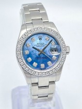 Rolex Datejust Ladies 26mm 179160 Blue MOP Diamond Dial & Diamond Bezel Box