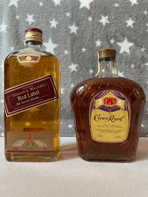 1 Flasche Crown Royal 1 l und 1 Flasche Johnnie Walker 0,75 l Whiskey  Whisky 
