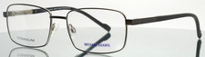 MICHAEL ADAMS MA-628T Pewter Mens Rectangle Full Rim Eyeglasses 58-18-150 B:38