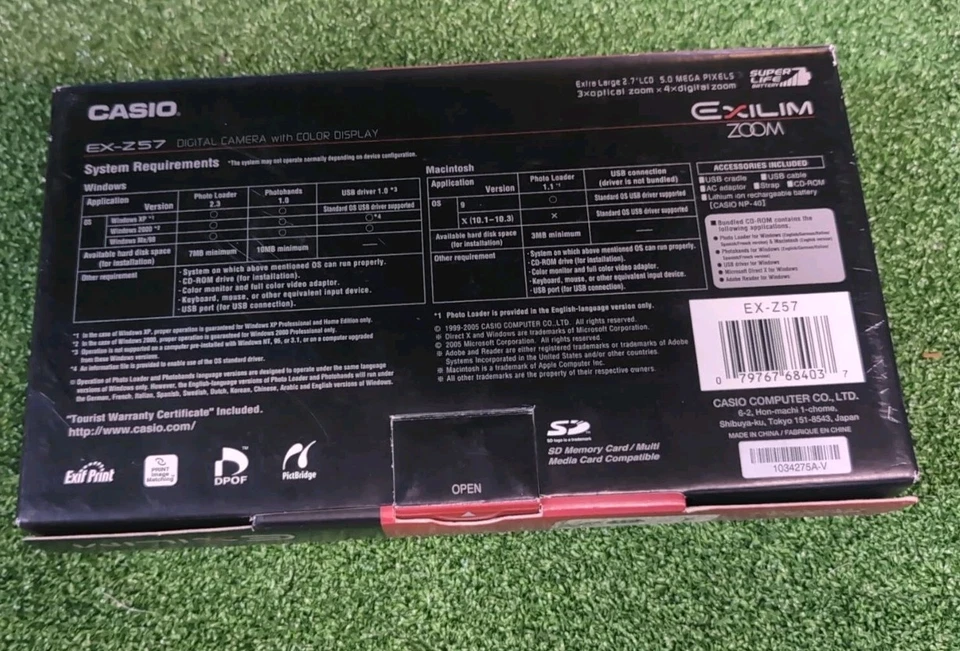 CASIO EXILIM EX-Z57 5.0MP Compact Digital Camera Silver New In box - Image 2 of 2