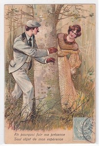 CPA Fantaisie dorée Ah Pourquoi fuir ma présence Seul objet de mon espérance1900
