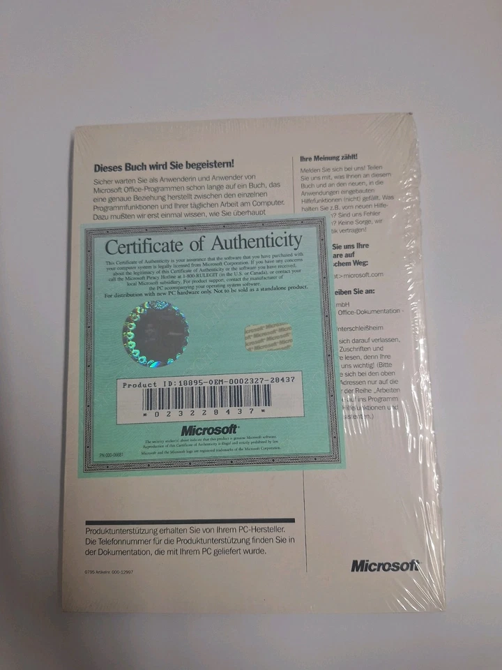 Microsoft Excel für Windows 95 Buch | Neu & OVP | 90er Jahre Vintage - Bild 2 von 2