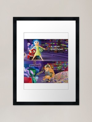 Inside Out 2 Meme T-Shirt Framed Ar Framed Wall Art Poster Canvas Print Picture