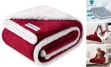 Waterproof Dog Blanket for Small Medium Dog Puppy Medium 29 x 40 Inches Wine
