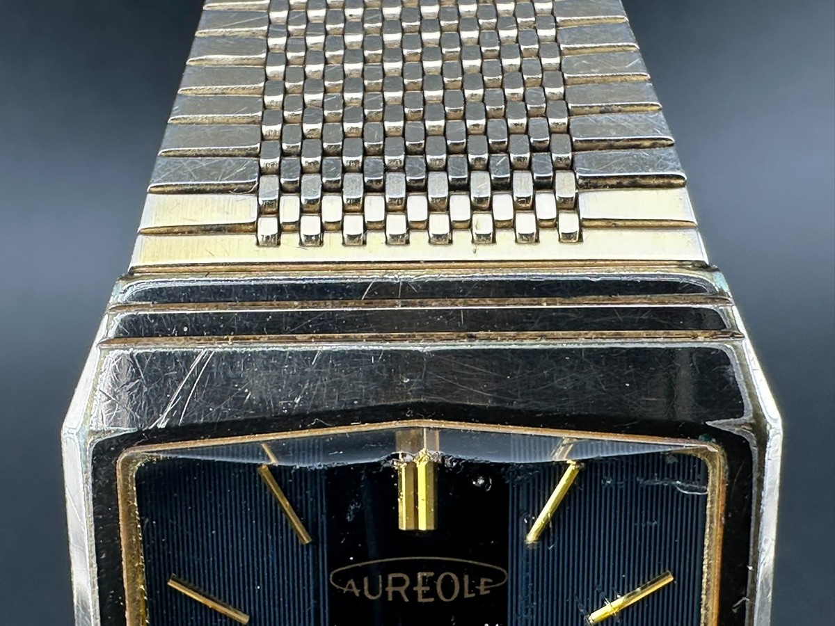 Aureole Men's Quartz Gold Tone Watch Two Tone Dial 28mm SW-206 | eBay