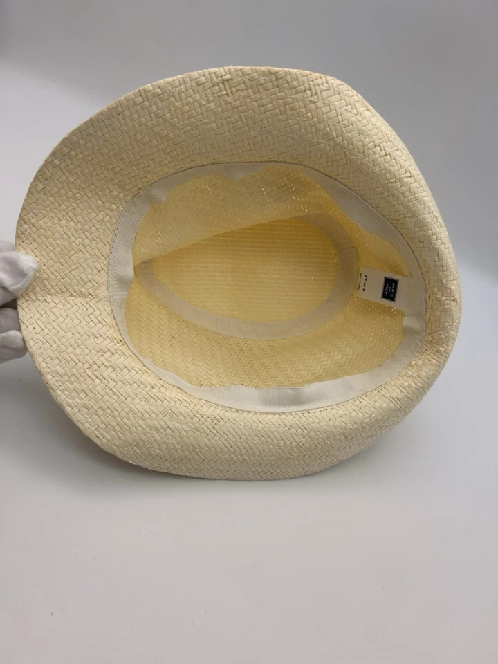 Janie and Jack White Blue sun hat for 2t 3t Fedora Panama - Image 3 of 4