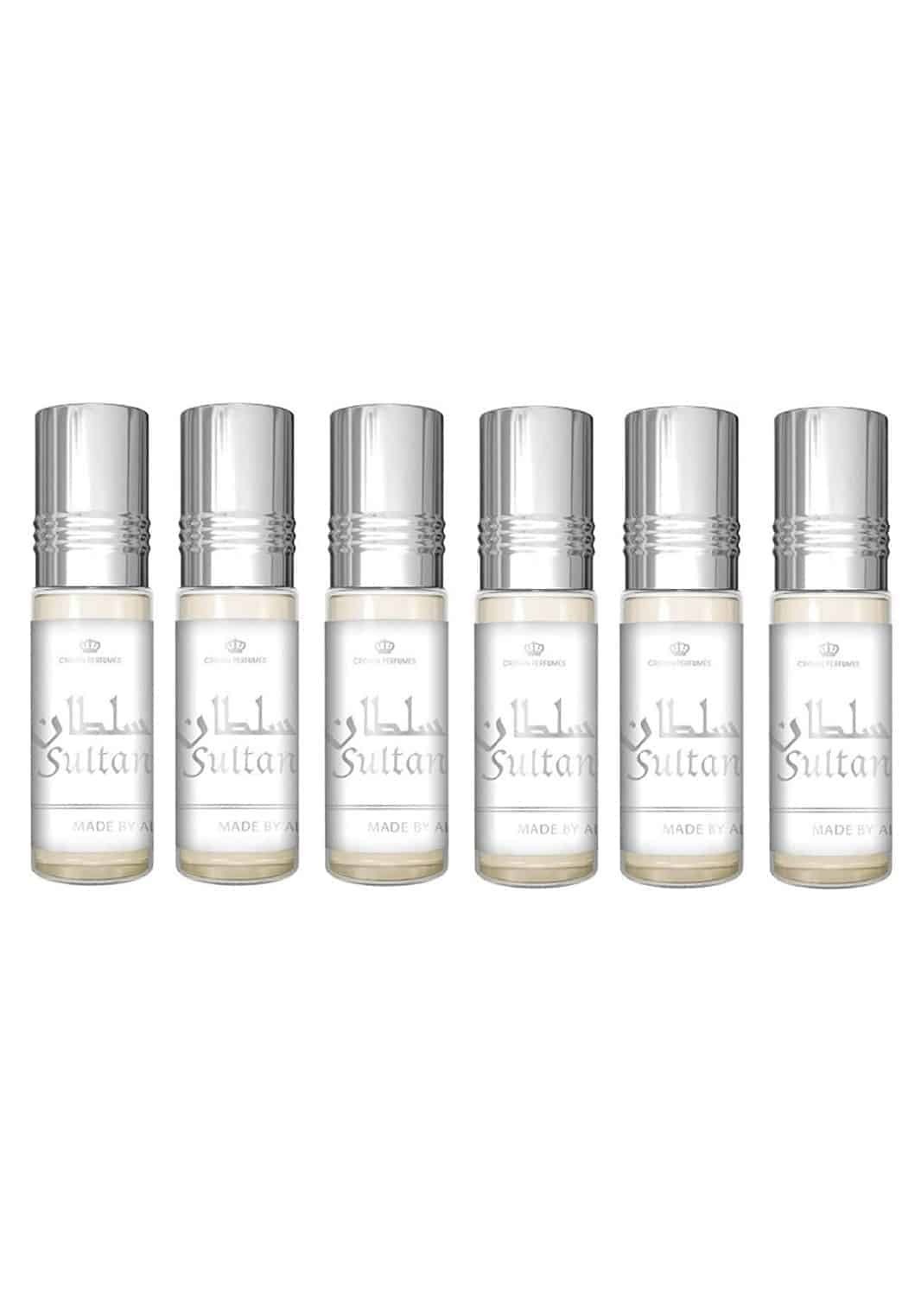 Huile parfumée Sultan Al Rehab pack de 6 flacons de 6ml pour un sillage oriental au quotidien