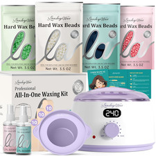 Digital Waxing Kit for Women Men - Purple Waxing Machine with 39 Accessories - H