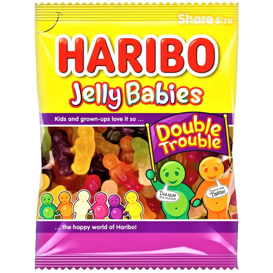 Haribo Jelly Babies Double Trouble Share Bag 175g