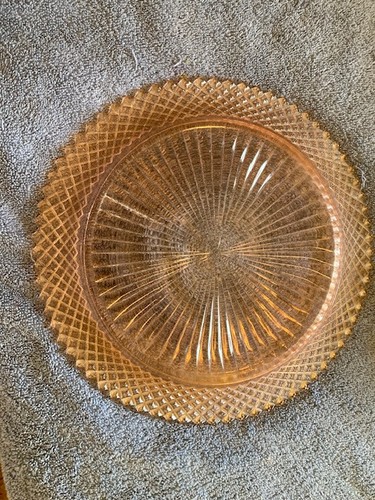 Vintage runder rosa Vertiefung Teller - 10" - Miss America - EG - Bild 2 von 2