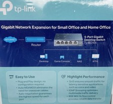 TP-Link TL-SG105 5 Port Gigabit Unmanaged Ethernet Switch Network Hub New In Box