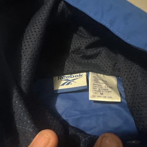 Vtg Reebok 90s Windbreaker Men’s Size M Great Condition Blue image 4