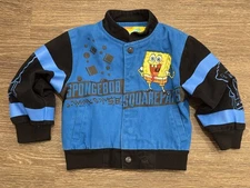 Spongebob Squarepants by JH Design Jacket 2T Kids Toddler Blue Embroidered 2014
