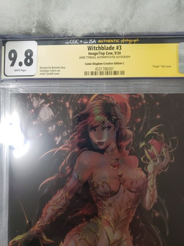 WITCHBLADE #3 CGC 9.8🔥 NYCC FOIL VIRGIN EXCLUSIVE 2024 LTD🔥SIG🔥JAIME TYNDALL - Picture 3 of 15