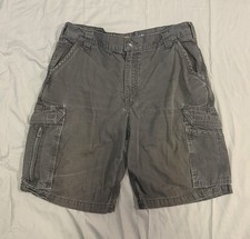 Carhartt Force Cargo Shorts Mens 36 Gray Ripstop Canvas Zip Pocket Relaxed Fit