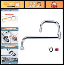 Swivel Spout Replacement for Commercial Kitchen Faucet - 18" Chrome Swing Nozzle