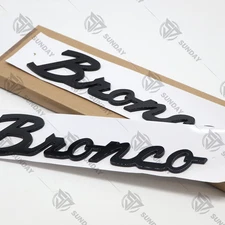 For 2021-2025 Bronco M-1447-BSMB Gloss Black Script Fender Emblems – Pair