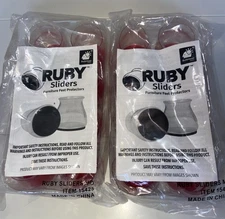 2 Packs 16 Total Pieces Ruby Sliders Furniture Feet Protectors - 15425 NEW