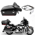 Chopped Trunk Pack Mount Rack For Harley Touring Road Street Glide 1997-2008