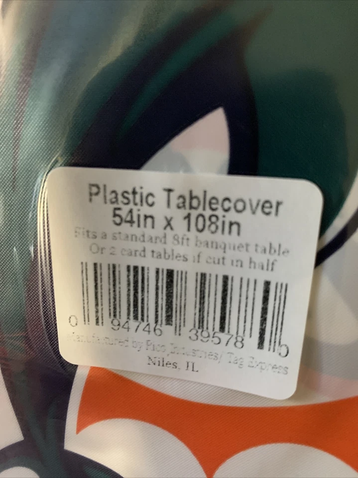 Cubierta de mesa Miami Dolphins cubierta de mesa fiesta puerta trasera deportes NFL Foto 4 de 4