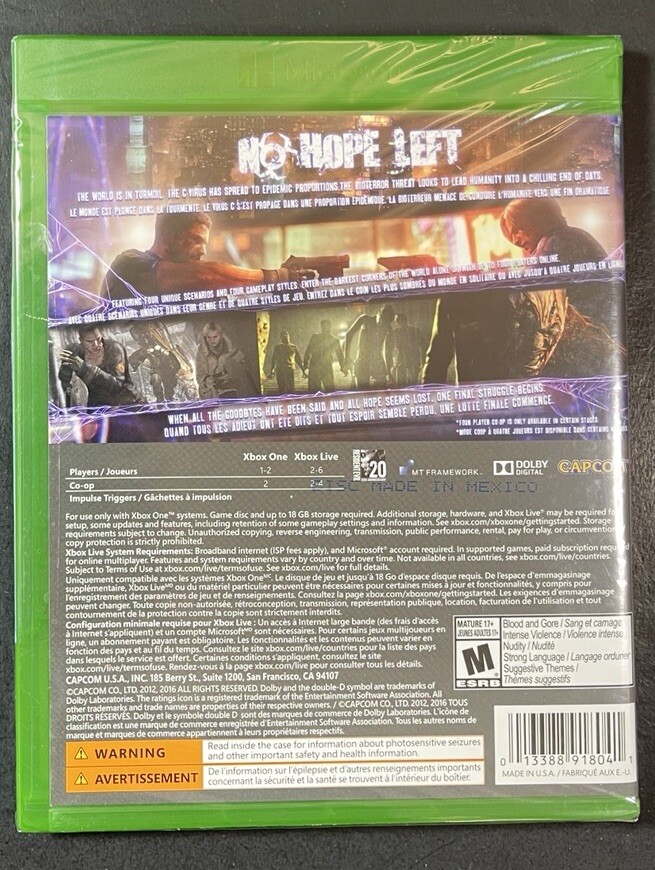 Resident Evil 6 (XBOX ONE) NEW | eBay