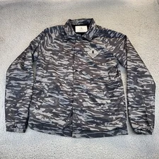 Dutch Bros Coffee Manager Exclusive All Black Camo Windbreaker Coat Mens Medium