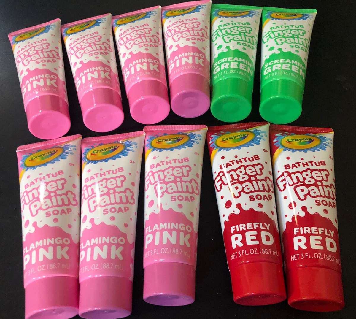 CRAYOLA Bathtub Finger Paint Soap Tubes oz Lot Of 11 Variety