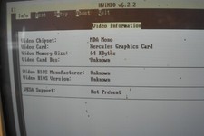 Monochrome 8 bit XT ISA DB9 graphics video display adapter card HGA MGA MDA