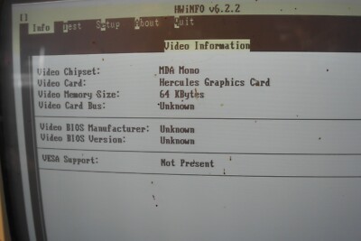Monochrom 8 Bit XT ISA DB9 Grafik Video Display Adapter Karte HGA MGA MDA