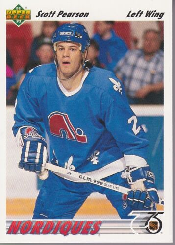 Carta da hockey Scott Pearson 1991-92 mazzo superiore #336 Quebec Nordiques - Foto 1 di 2