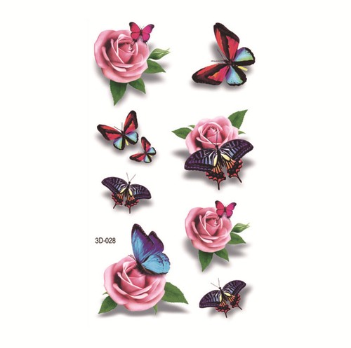 3D Multi-coloured Designed Temporary Tattoo Waterproof Body Art Tattoo Sticker - Picture 38 of 39