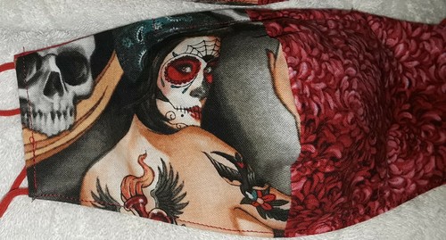 Day of the Dead Face Mask, Face Covering Las Elegantes by Alexander Henry Nicol