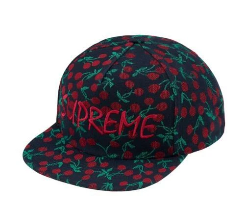 Casquette chapeau Supreme Cherries 5 panneaux Indigo Snapback SS23 SS23H16 NEUF