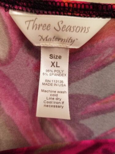 Three Seasons Womens Dress Size XL X Large Purple Orange Black White - Picture 2 of 3