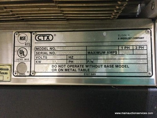 CTX DZ3311, Electric Double Conveyor Pizza Oven - Picture 12 of 12