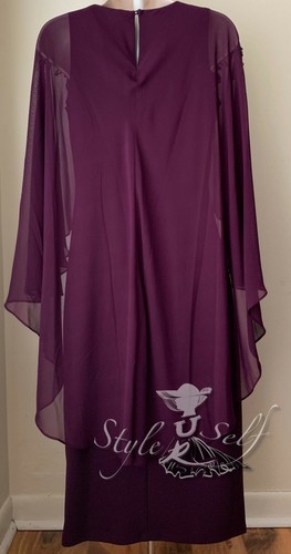 Betsy & Adam Chiffon Popover Cocktail Dress NWT Size 4, 6 - Picture 6 of 6