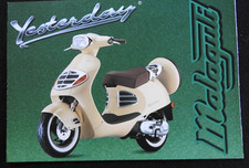 ORIGINAL MALAGUTI YESTERDAY SCOOTER MOTORCYCLE SALES BROCHURE ALESSIA MERZ MINTY
